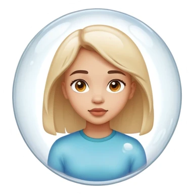 Girl in a bubble sticker