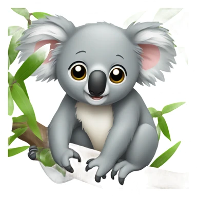 Koala shaking in fear sticker