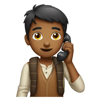 Indian BOY CALLING PHONE sticker