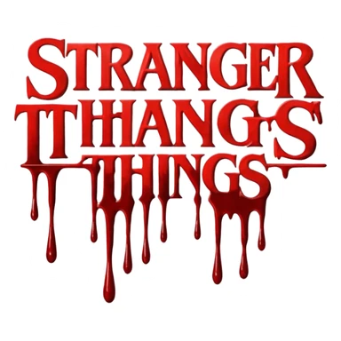Stranger things logo sticker