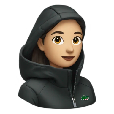 Lacoste latin two friends woman with black windbreaker sticker