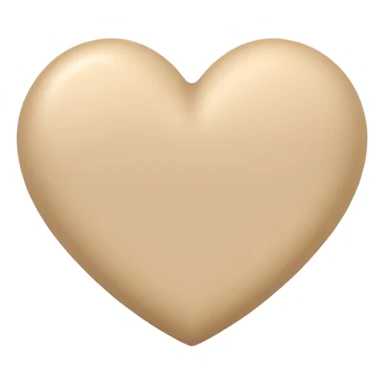 light  beige heart sticker