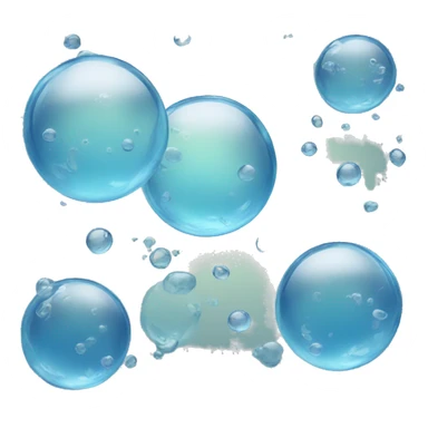 Water bubbles sticker
