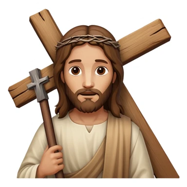 Jesus carrying the cross sticker