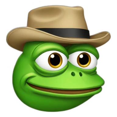 pepe frog with hat sticker