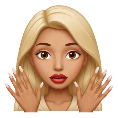 Big lips long nails bestie  sticker