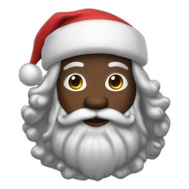 black santa with long hair sticker
