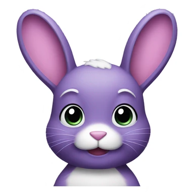 Purple bunny sticker