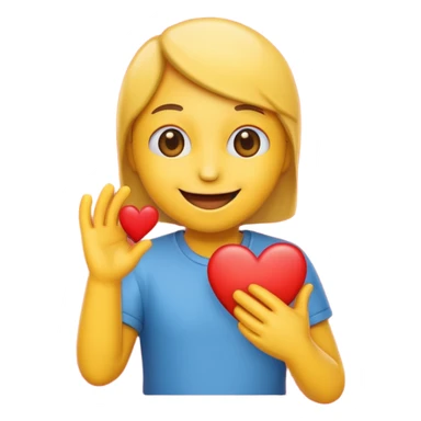 emoji holding red heart sticker
