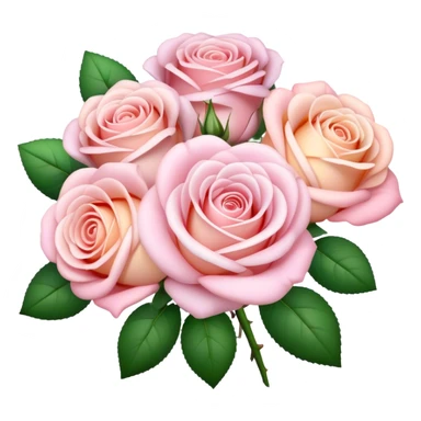 Pastel roses bouquet  sticker