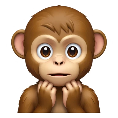 monkey putting hands on neck crying sticker