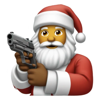 Santa en gun sticker