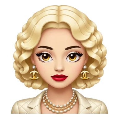 Cinematic Realistic Chanel Pop Culture Emoji, depicted with timeless elegance and iconic style rendered with luxurious textures and dynamic, sophisticated lighting. sticker