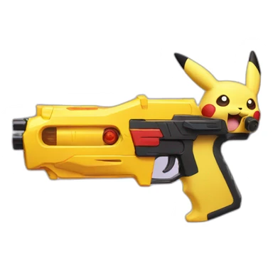 pikachu nerf gun sticker