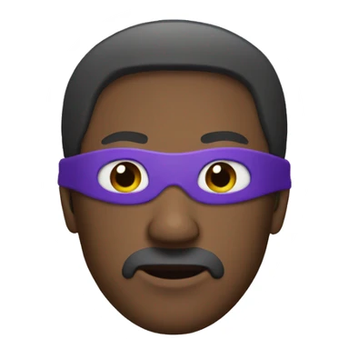 man with purple eye mask sticker