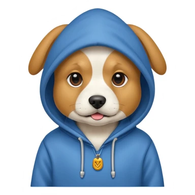 Dog wearing hoodie  sticker