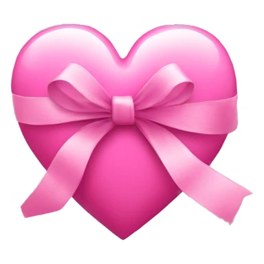 Pink heart with a ribbon  sticker