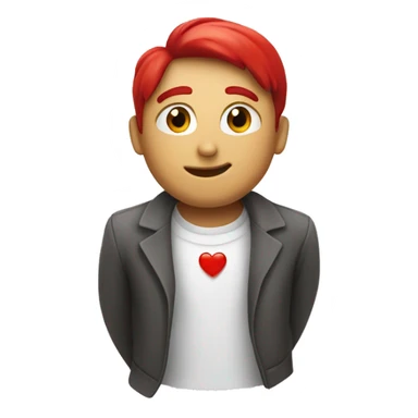 Create a red heart emoji with a white s letter inside. sticker