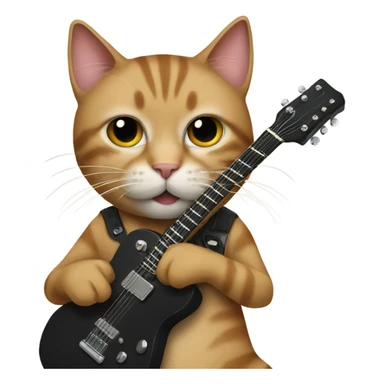 cat with guitar thoots sticker