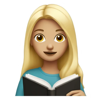 Blonde Girl with a Book sticker