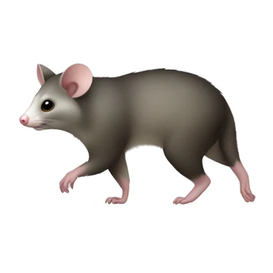 possum full body walking right side view sticker