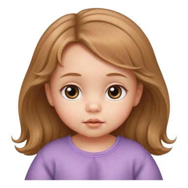 The head of a Cherubic infant baby girl with a tuff of hair and big dreamy eyes sticker