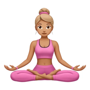 mujer haciendo yoga vestida de rosita sticker