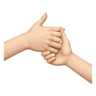 two white hands in a secret handshake sticker