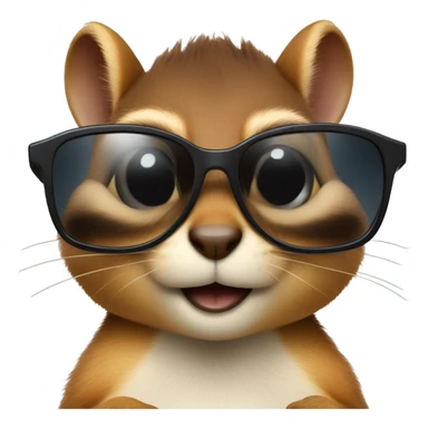 Chipmunk in sunglasses sticker