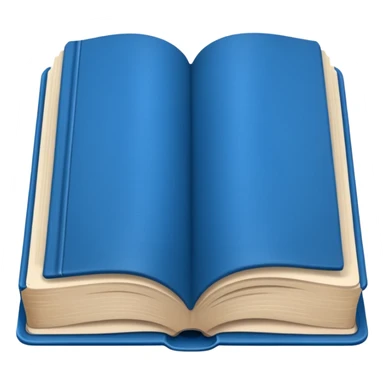 Opened book blue sticker