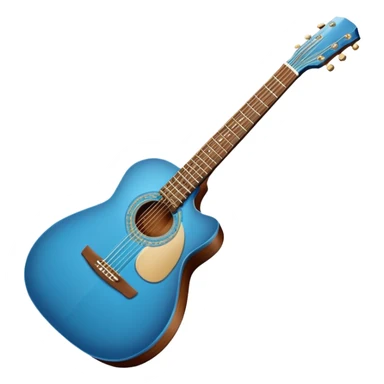 blue acoustic guitar sticker