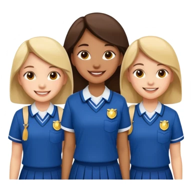 Escolta de escuela niñas sticker