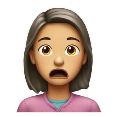 Girl coughing sticker