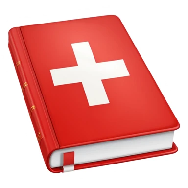 A modern dictionnary with swiss flag on cover in IOS style sticker