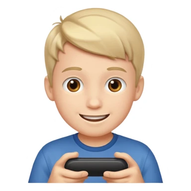 Boy playing a game sticker