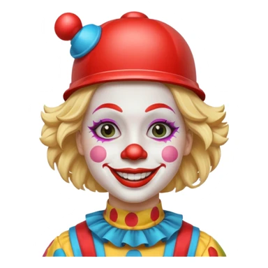 blonde clown with helmet sticker