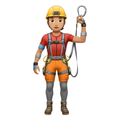 full body climber man sticker