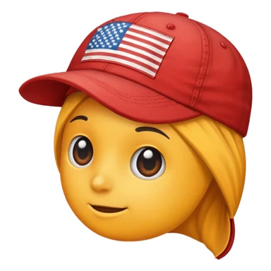 red cap the US Flag on it sticker