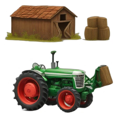 vieux tracteur sticker