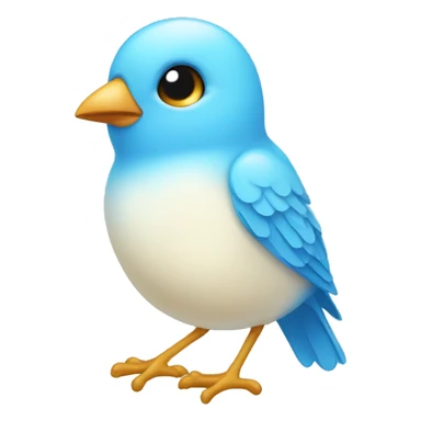 baby light blue bird sticker