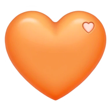 Pastel orange heart sticker