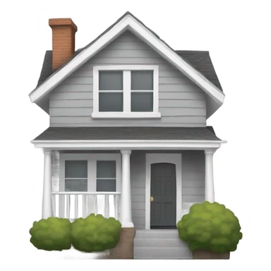 Grey house with white trim sticker