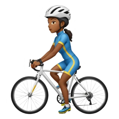 City Cyclist black woman sticker