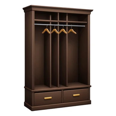 3D wardrobe shelf empty sticker