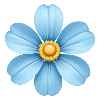 light blue flower sticker