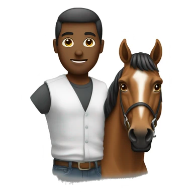 A programmer combined with a horse sticker