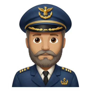 ship captain bearded sticker