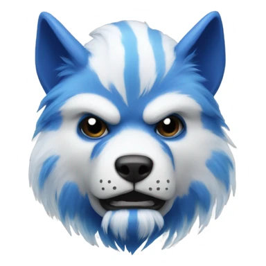 A protogen with blue and white fur sticker