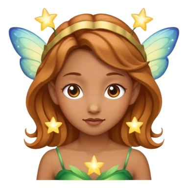 Fairy with magic powers and light brown skin . Pretty sticker