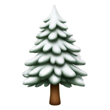  actual white fir christmas tree isolated.  sticker